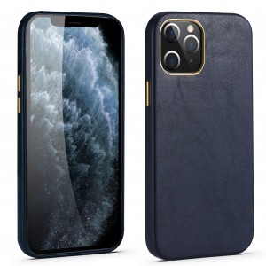 Premium Leather Retro Shockproof Protective Back Phone Case Cover, For IPhone 12 Mini
