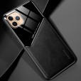 Luxury Leather Glass Back Case Cover