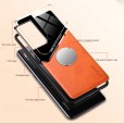 Samsung Galaxy S21 Ultra 6.8 inches Case, Hybrid PC Good Touch Back Leather Shockproof Prtotective Slim Cover
