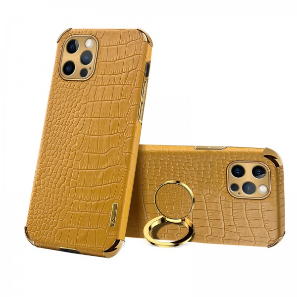 iPhone11 Pro 5.8 Inches 2019 Case,luxury Crocodile Pattern Leather Slim Ring Stand Holder Car Magnetic Cover