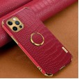 iPhone 11 Pro Max (6.5 inches)2019 Case,luxury Crocodile Pattern Leather Slim Ring Stand Holder Car Magnetic Cover