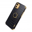 iPhone 12 Mini  (5.4 inches) 2020 Release Case,luxury Crocodile Pattern Leather Slim Ring Stand Holder Car Magnetic Cover