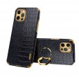 iPhone 12 Pro Max (6.7 inches) 2020 Release Case,luxury Crocodile Pattern Leather Slim Ring Stand Holder Car Magnetic Cover