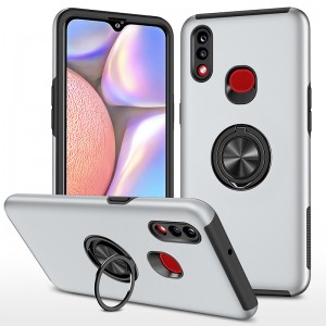 For A10S Magnetic Ring Stand PC+TPU Case Cover, For Samsung A10s