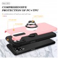 For Samsung A42 5G Slim Ring Holder PC+TPU Back Case Cover