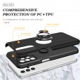 For A72 5G Magnetic Ring Stand PC+TPU Case Cover