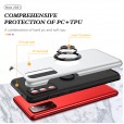 For Samsung Galaxy S21 Ultra Ring Case Stand Shockproof Magnet Cover