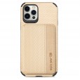 Fabric Kickstand Card Photo Slot Shockproof Case For iPhone 12 / 12Pro 