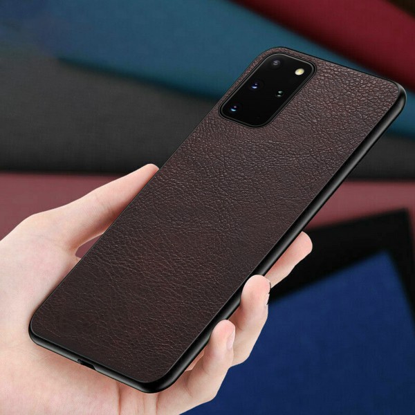 Samsung Note10 Plus/Note10 Plus 5G Case,Luxury Leather Litchi Grain Slim Protective Back Shell