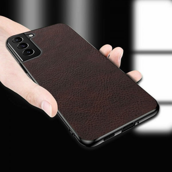 Samsung Galaxy S21 Plus 6.7 inches Case,Luxury Leather Litchi Grain Slim Protective Back Shell