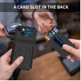 Hybrid Armor Kickstand Credit Card Slot Shockproof Holder Case