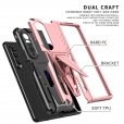 Rugged Stand PC Shockproof Armor Kickstand Hard Phone Case Cover  
