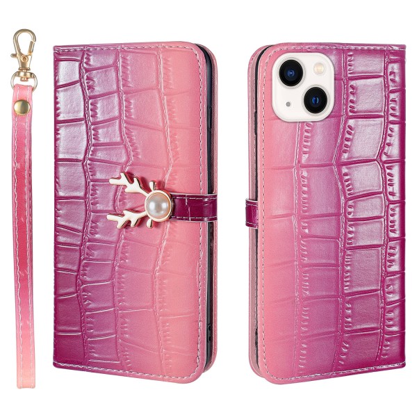 Beautiful Gradient Color Luxury Wallet Leather Flip Smart Phone Case Cover With Magnetic Closure