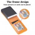PU Leather Card Slot with Display Slim Wallet Back Smartphone Case 