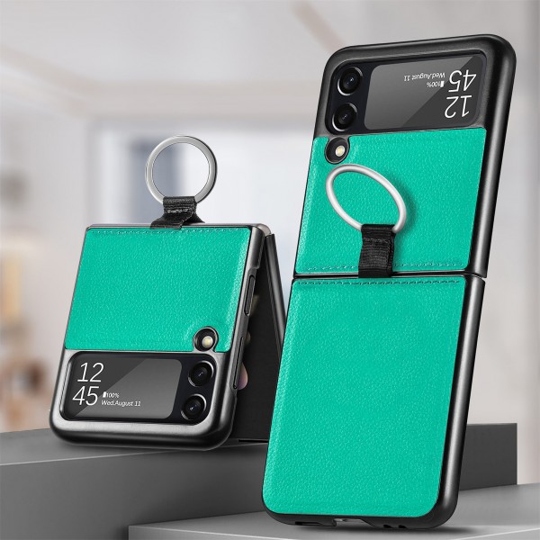 Shockproof Smartphone Case Leather Slim Cover W/Back Ring Holder