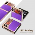 Electroplating PU Leather Hybrid Folding Smartphone Case Cover 