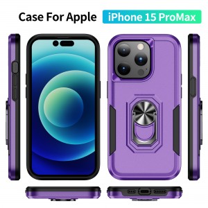 Magnetic Rotation Ring Stand Shockproof Armor Phone Cover , For iphone 14 pro max