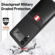 Shockproof Leather Card Slot Hard PC Smartphone Case For Samsung Z Series