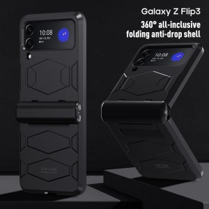 Rugged Shockprood Armor Hybrid Folding Protective TPU PC Phone Case Cover, For Samsung ZFlip3