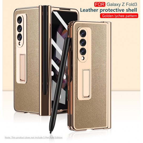 Luxury Slim Shockproof Kickstand Phone Case Cover with Built-in Screen Protector / S Pen Slot
