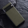 PU Leather Nylon Hybrid Shockproof Slim Back Matte Phone Case Cover