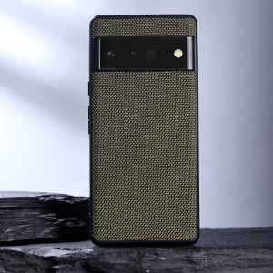 PU Leather Nylon Hybrid Shockproof Slim Back Matte Phone Case Cover, For Google Pixel 7