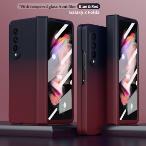 For Samsung Galaxy Z Fold4 5G Shockproof Gradient Screen Hinge Protection Case, For Samsung ZFold4