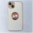 Diamond Ring Portable Shockproof Plating Case Cover