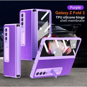  Hard Shockproof Armor Cover Screen Protector Retractable TPU Hinge Stand , For Samsung ZFold4