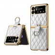 PU Leather Plating PC Shockproof Case Ring Stand