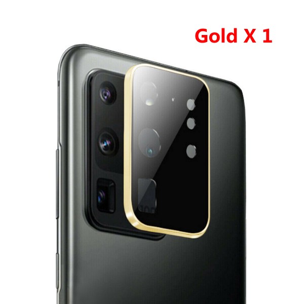 [1 Pack] Samsung Note 20 Camera Lens Protector, Titanium Alloy Rimmed HD Clear Anti-Scratch Anti-Fingerprint Tempered Glass Camera Protector for Samsung Note 20 ,Gold