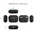 Airpods Pro & Airpods 3 Case, Premium PU Leather Wireless Charging Box with Keychain Carabiner Full Protection Anti-scratch Shockproof Cover