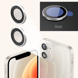 Eagle Eye Colorful Bling Alumium Alloy Ring Tempered Glass Anti-Scratch Shockproof Sticker Camera Lens Protector, For iPhone 13