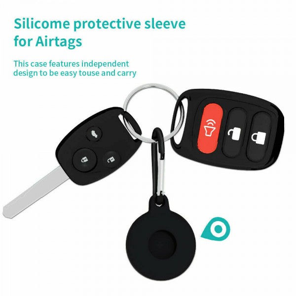 For AirTag Protector Case ,Silicone Sleeve Cover Keychain AirTags-Tracker 