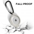 For Apple AirTag Protector Case,Keychain Rhinestone Bling Alloy Metal Protective Cover