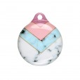 Apple Airtag Tacker 2021 Case Kaychain, Cute Marble/Leopord Print Silicone Anti-Lost Cover For Pets/Keys/Luggage